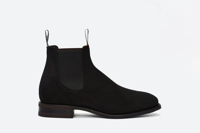 RM Williams Black Suede Boot