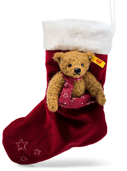 Steiff Teddy Bear With Christmas Stocking- EAN 026751