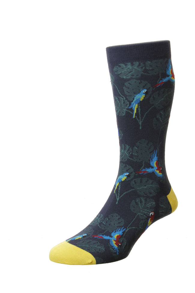 Scott Nichol by Pantherella - Macaw - Navy Socks