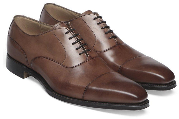 Cheaney Warwick Capped Oxford in Mocha Calf Leather