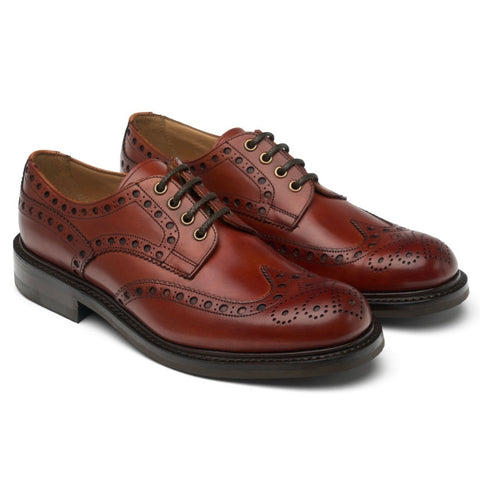 Cheaney Warwick Capped Oxford in Mocha Calf Leather