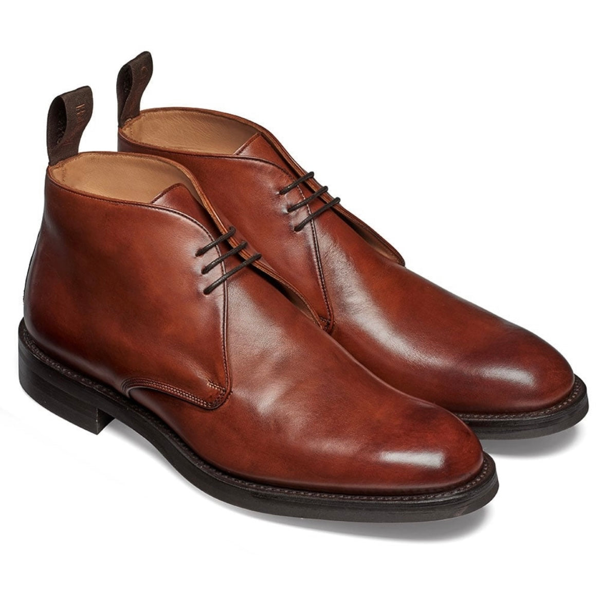 Cheaney Jackie III R Chukka Boot in Burnished Dark Leaf Calf