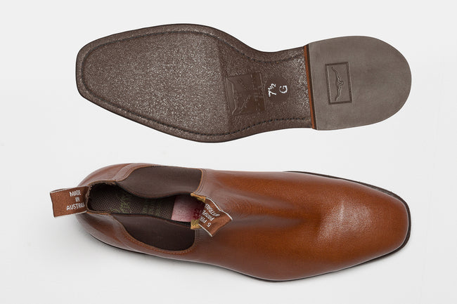 R M Williams Comfort Craftsman Kangaroo in Tan Bark