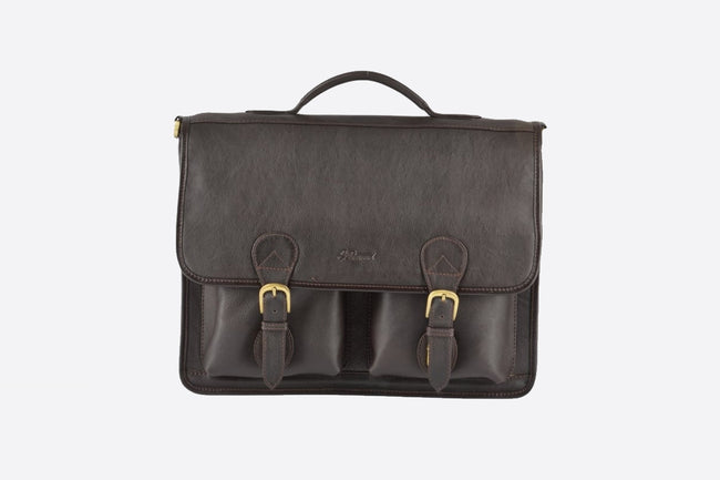 Leather Briefcase Brown : 8190