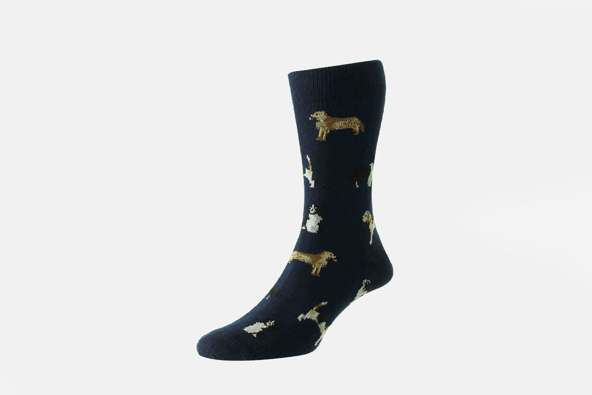 HJ Hall Country Dogs Motif - HJ67 Socks