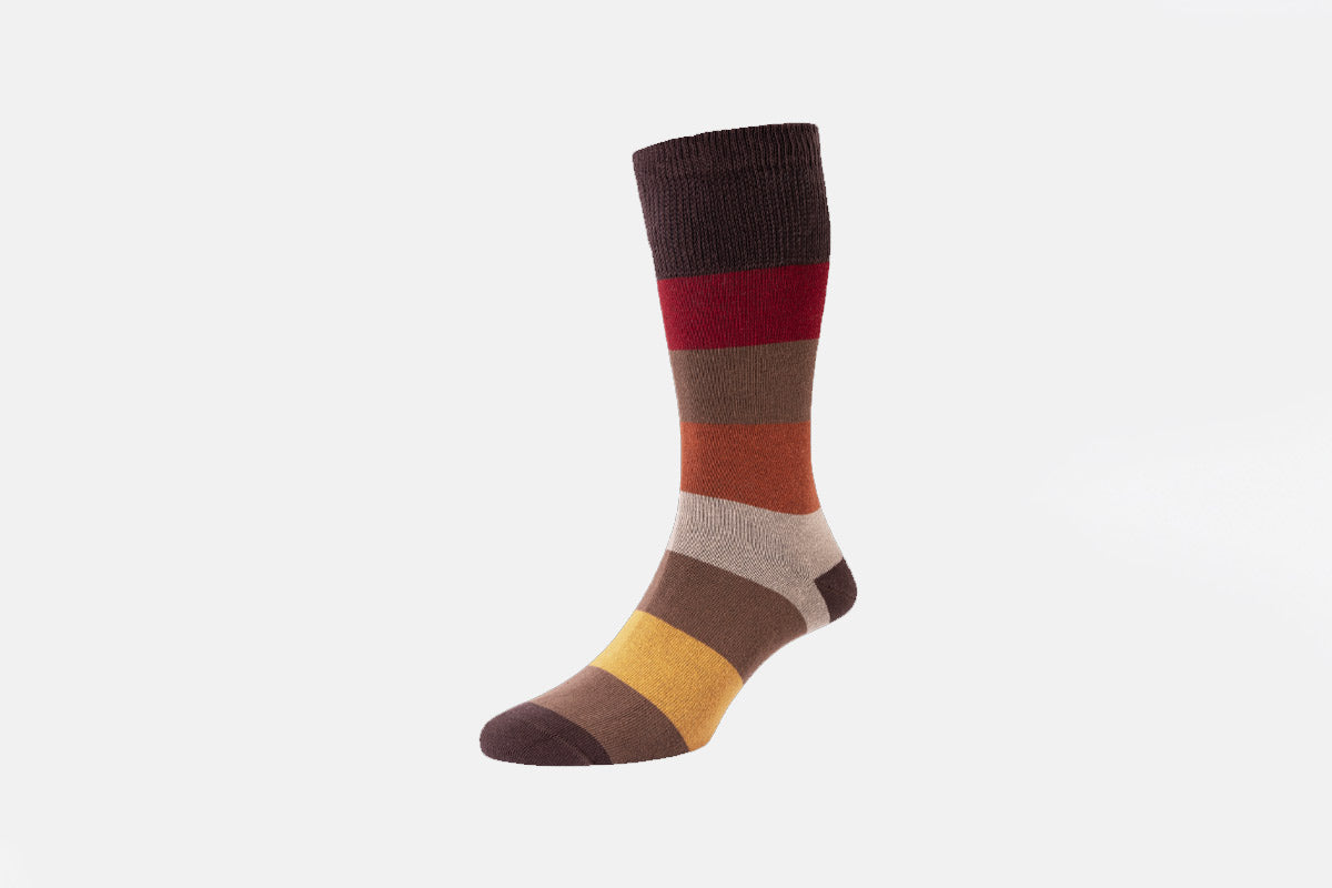 HJ Hall Block Stripe Comfort Top - HJ650 Socks