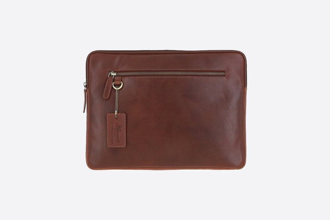Leather Tablet Holder and A4 Sleeve Section Chestnut: K-40