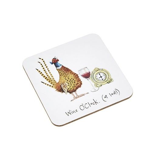 "Wine O'Clock" Coaster