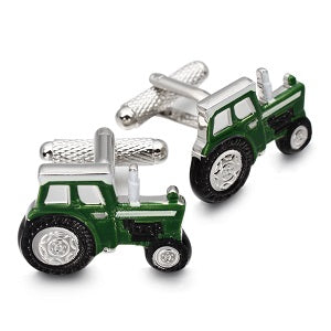 Green Tractor Cufflinks