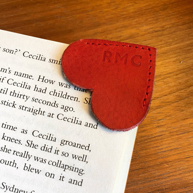 Personalised Leather Bookmark