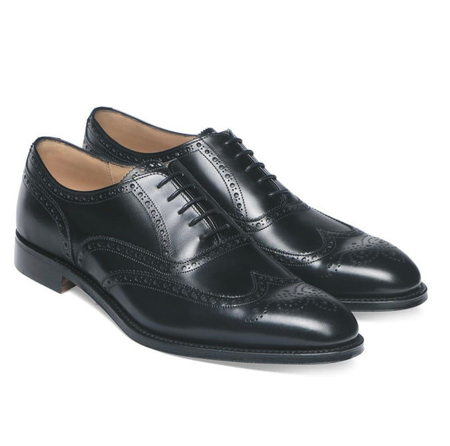 Cheaney Broad II Oxford Brogue in Black Calf Leather