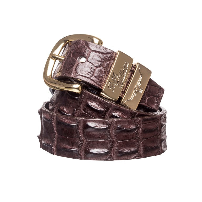 R.M.Williams Saltwater Crocodile Belt in Brown